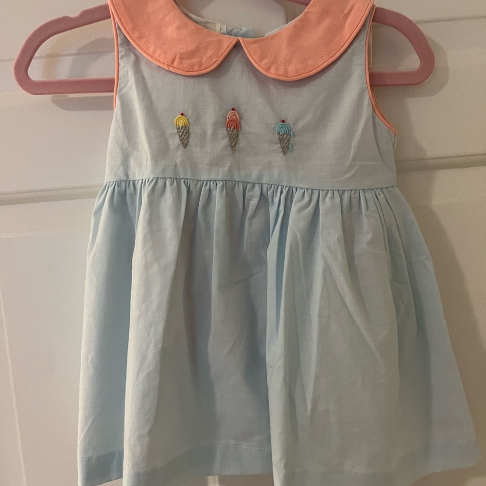 NWT Bloomer Set with Ice Cream French Knot Embroidery